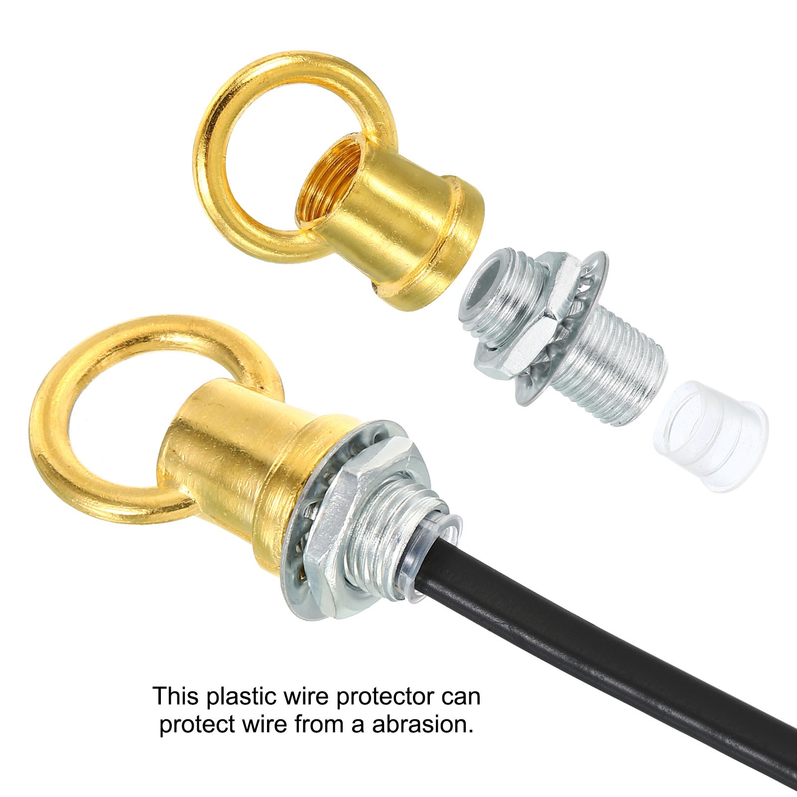 3set 8kg M10 Thread Lifting Eye Nut Loop Holder Hook Ring Electrophoresis Gold gallery