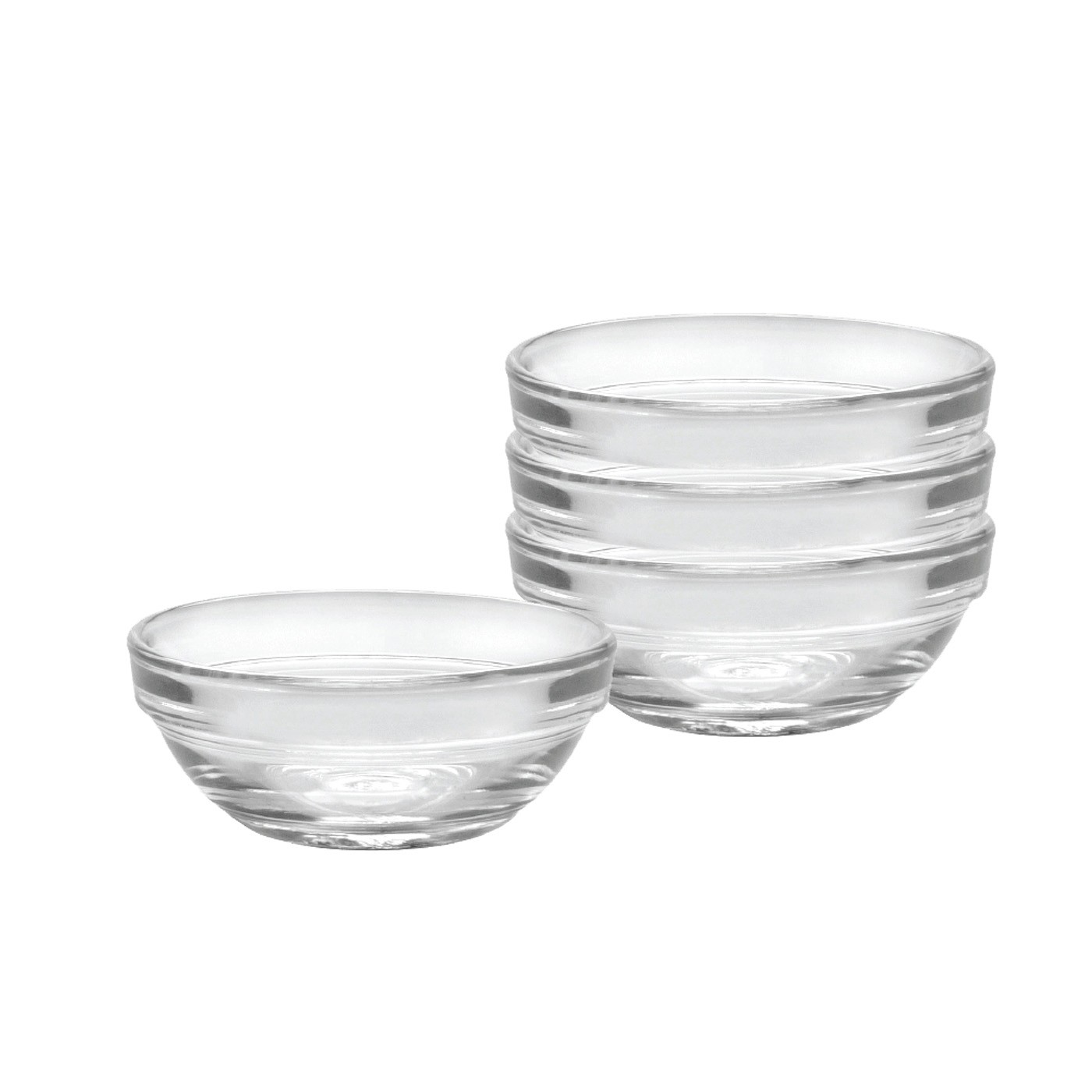 Duralex Made In France Lys Stackable Glass Bowl, Set of 4, 1-ounce, 2.375-Inch gallery
