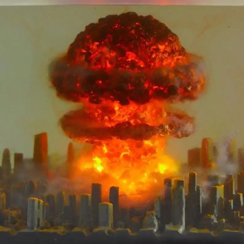 Nuclear Explosion Bomb Mushroom Cloud Lamp USB 3D Night Lights Rechargeable gallery