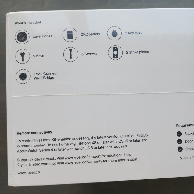 Level Lock+ Connect WiFi Deadbolt Smart Lock Satin Nickel B2 Apple Home Key gallery