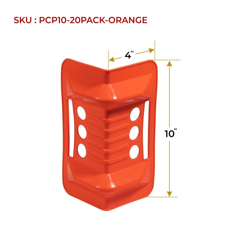 120 Pcs 4"x10" Orange Flatbed Corner Protector V Shaped with Carrying Case gallery