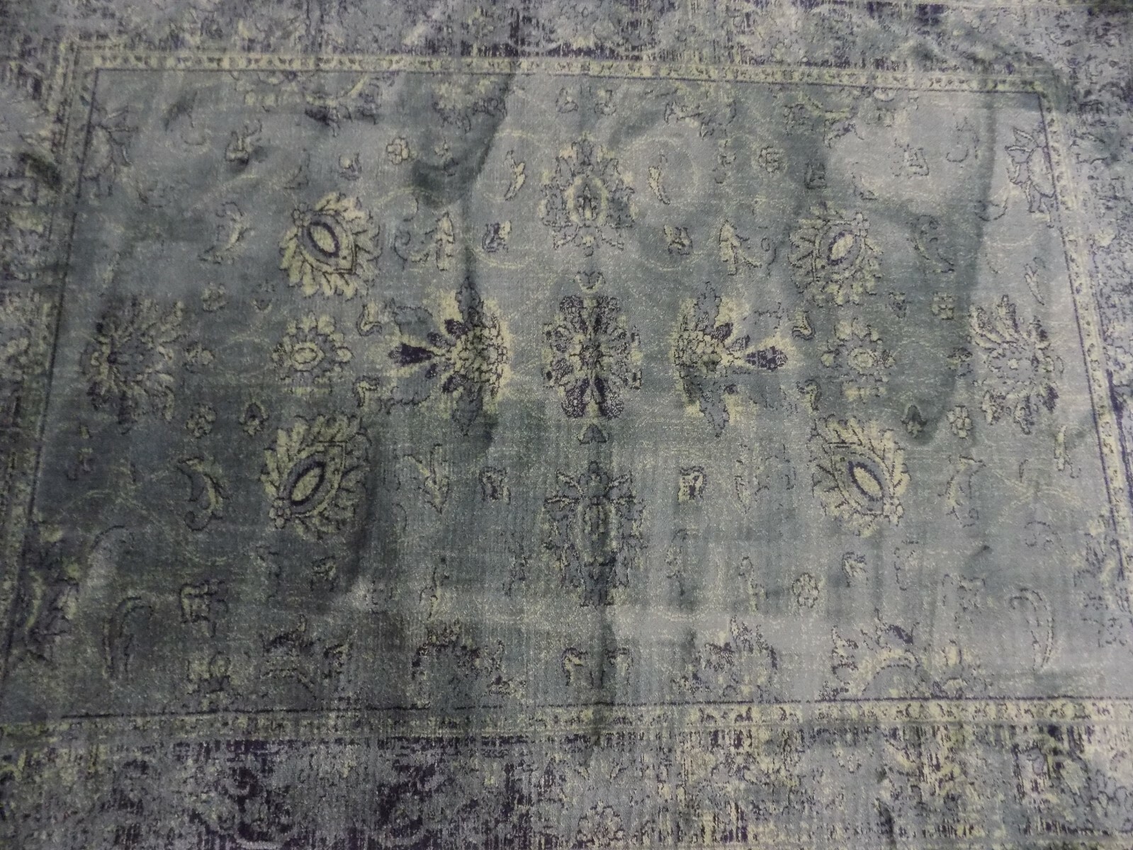 TURQUOISE 3'-4" X 4'-7" Stained Rug, Reduced Price 1172587711 VTGB117-2220-3 gallery