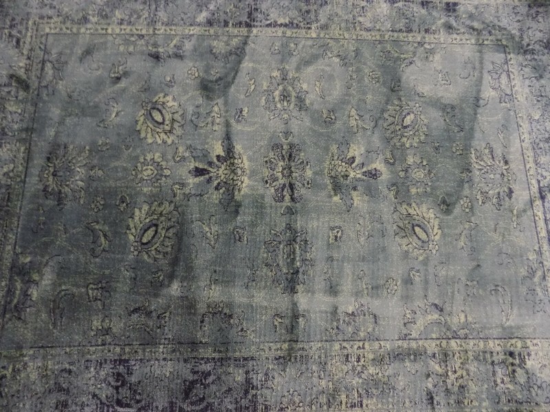 TURQUOISE 3'-4" X 4'-7" Stained Rug, Reduced Price 1172587711 VTGB117-2220-3 gallery