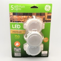 GE 54937-T1 LED HIGH LOW SWITCH LINKABLE PUCK LIGHT 750 LUMENS (5-PACK) NEW