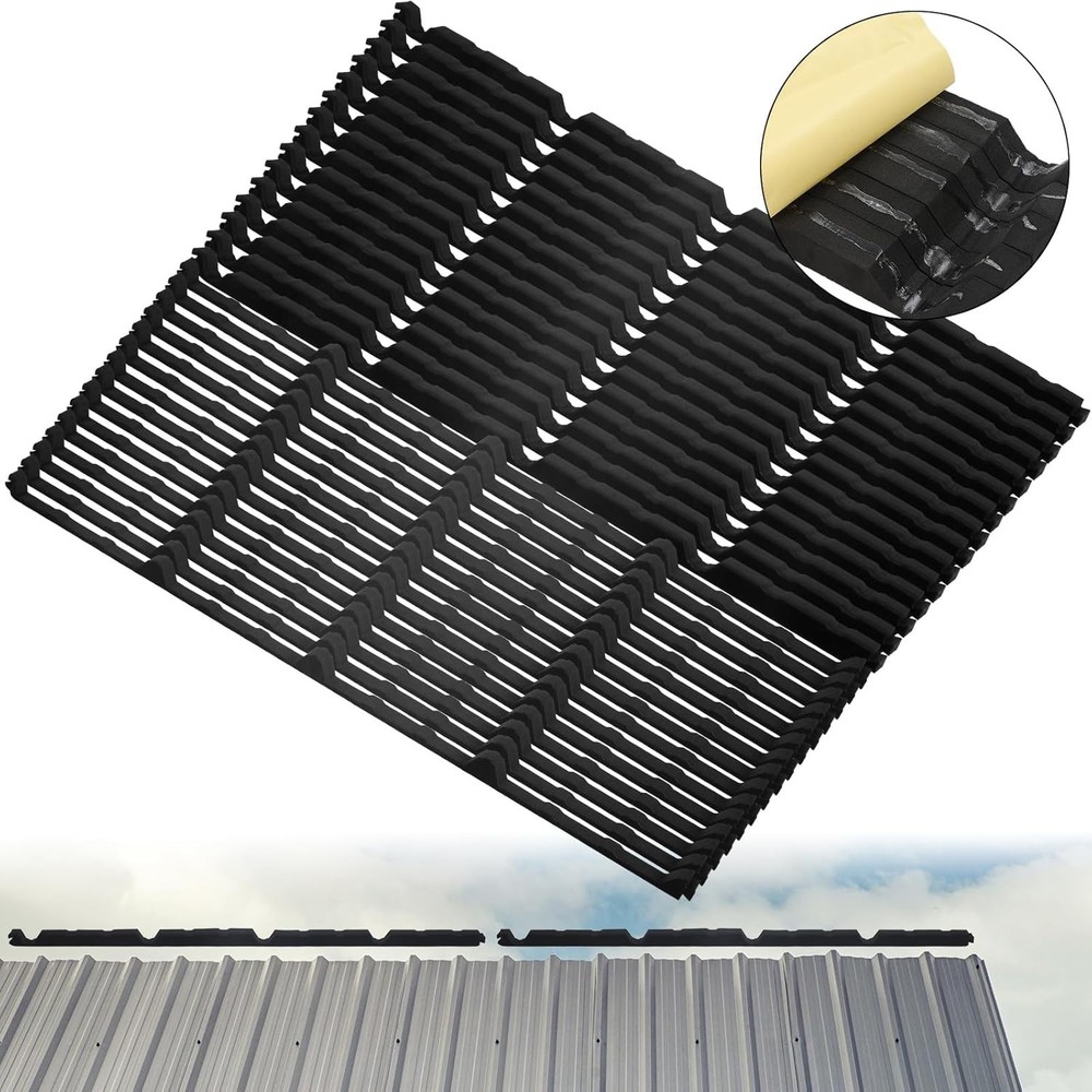 20 Pcs 9 Inch Outer Ribbed Profile Foam Closure Strips 3 ft Long Strips