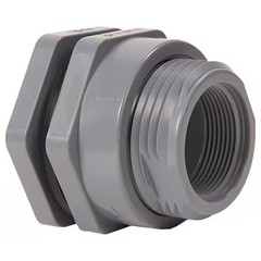 Hayward Flow Control Bfa1005cfl Bulkheadtankflange, Pvc, 1/2In, 1/2In