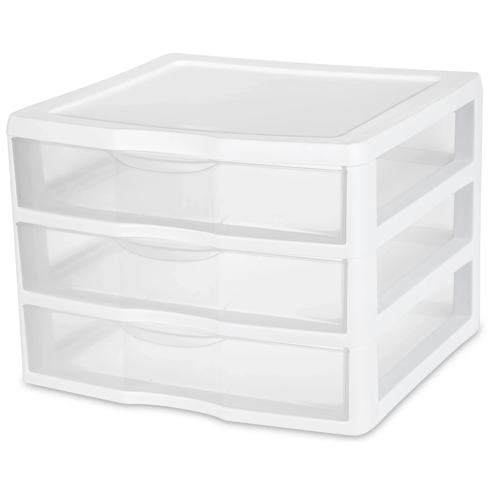 Wide 3 Drawer Unit Plastic, White gallery
