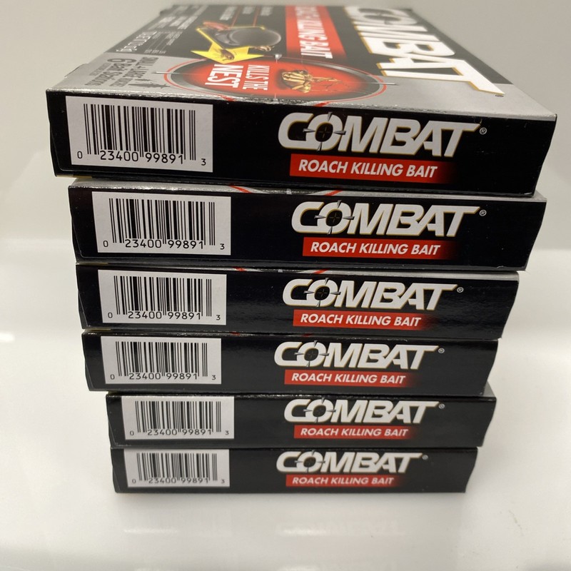 6X COMBAT Roach Killing Bait Kills Small & Large Roaches Non-Stop 6 Stations gallery