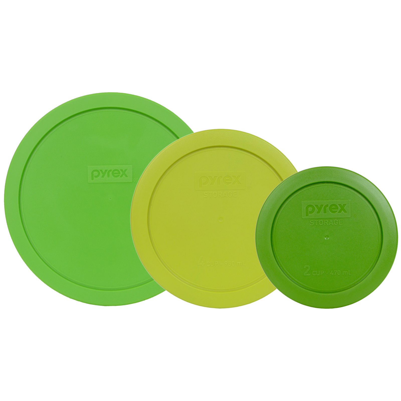 Pyrex 7402-PC Green 7201-PC Edamame 7200-PC Lawn Green Round Plastic Lids gallery