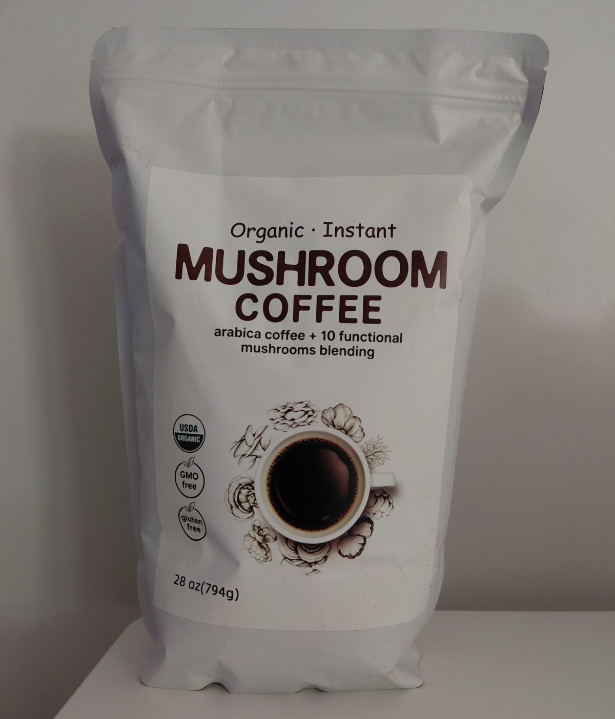Micro Ingredients Organic Instant Mushroom Coffee 28 oz 10 Mushrooms USDA gallery