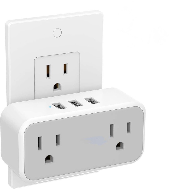 Multi Plug Outlet Extender Wall Outlet Splitter with 3 USB Charger and 2 Outlets gallery
