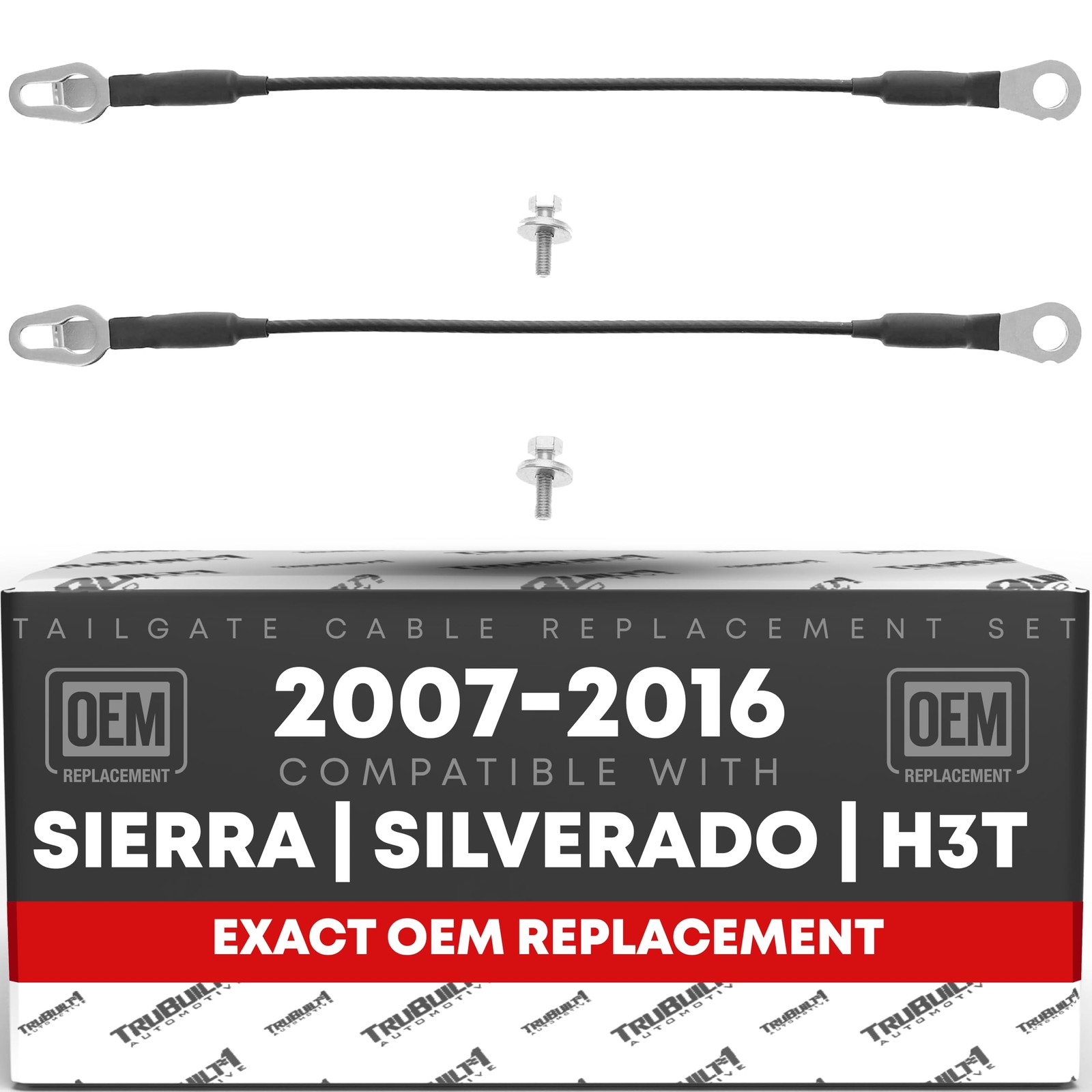 Tailgate Cable Set for Silverado, Sierra - Support Straps, Metal gallery