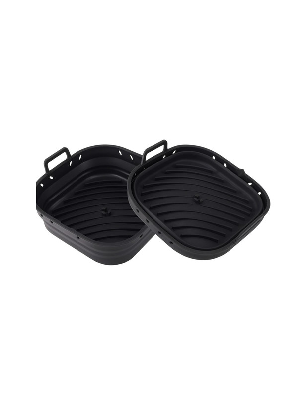 2 Pack Reusable Silicone Square Air Fryer Liner with Detachable Divider BPA Free gallery