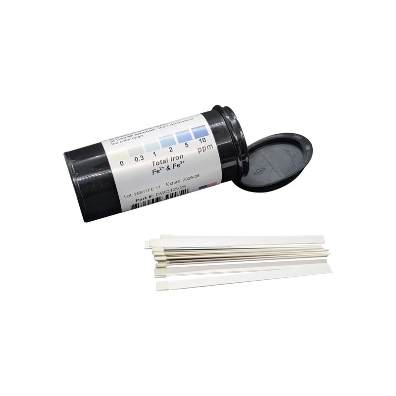 Total Dissolved Iron Test Strips for Measuring Water, 0-10 ppm [Vial of 25 St... gallery