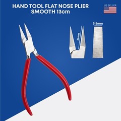 Flat Nose Plier Smooth Precision Tips Red Handle 13cm – German Stainless Steel