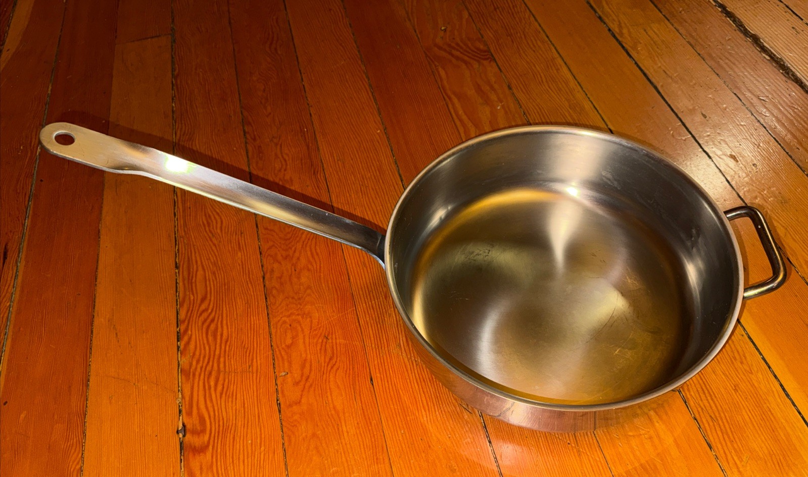 SITRAM 28S 11” Stainless Steel Copper Core saute pan NFS (made in France) no lid gallery