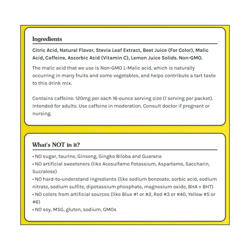 True Lemon Wild Cherry Cranberry Energy Drink Mix, No Artificial Sweeteners, 6 C gallery