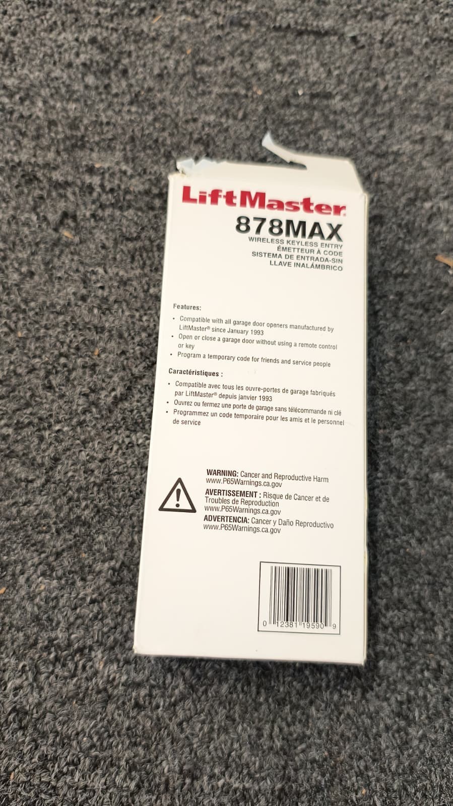 LiftMaster Wireless Keypad 878MAX/877MAX Garage Door Opener - New , A4 gallery