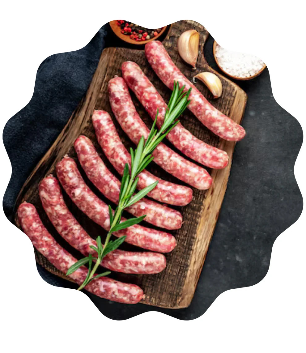 Handmade German Style Bratwust-8 in-8 oz-6 pack-3 pounds gallery
