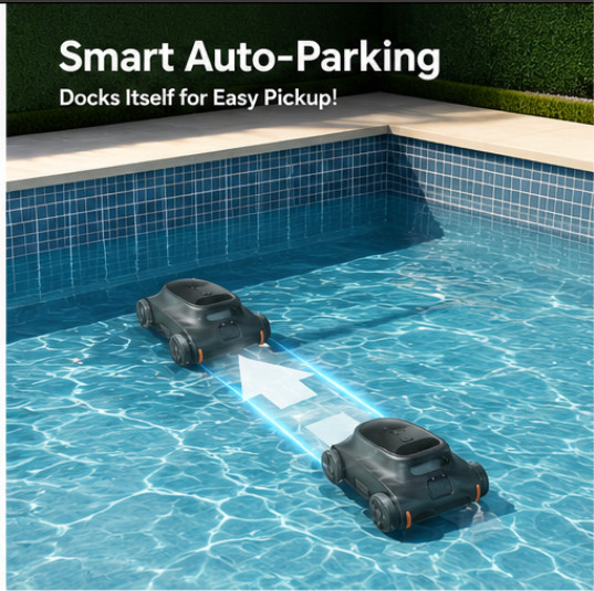 Cordless Pool Vacuum Robot Smart Navigation Auto Dock 2150 Sq Ft In-Ground Clean gallery