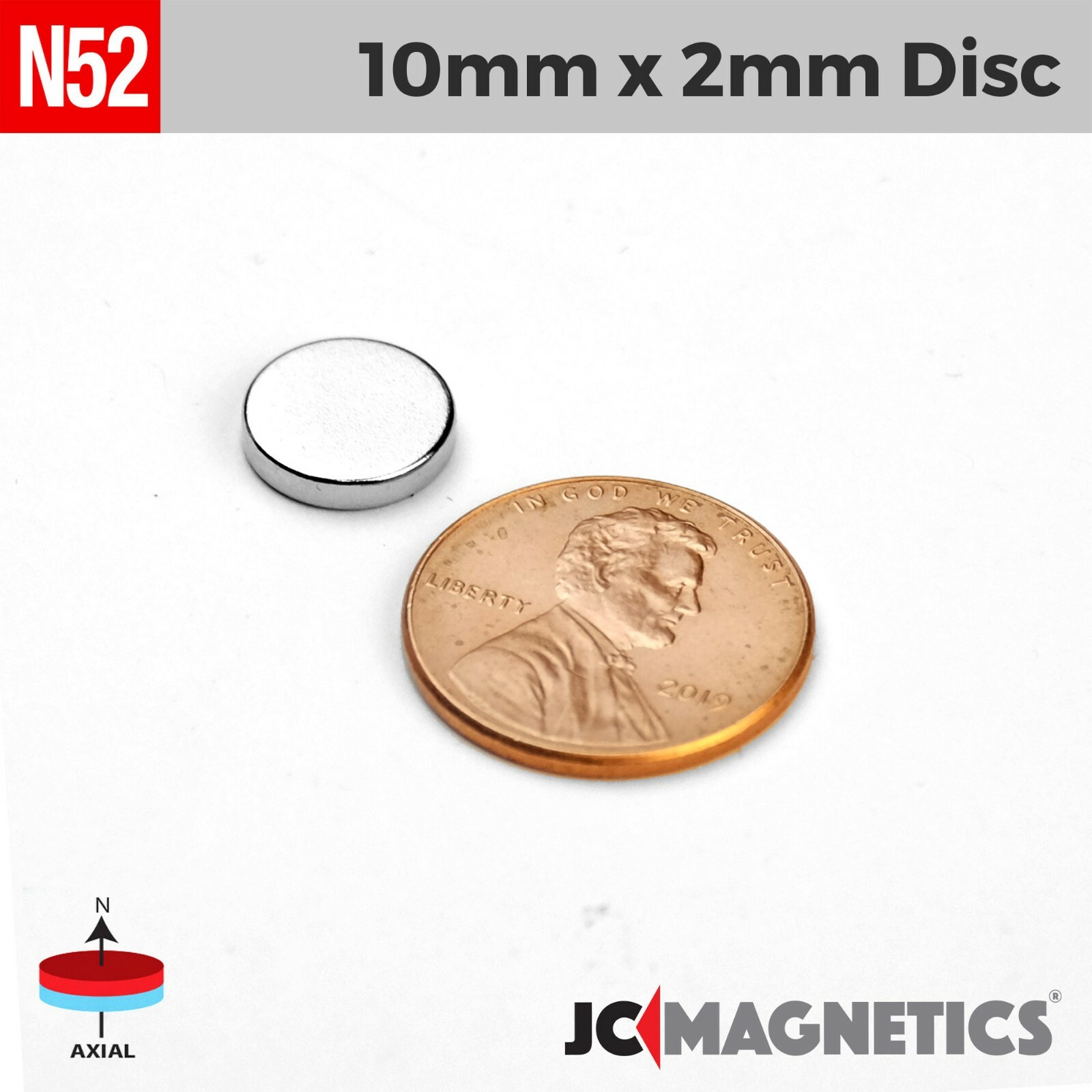 10mm x 2mm N52 Super Strong Round Disc Rare Earth Neodymium Magnets 10x2mm gallery