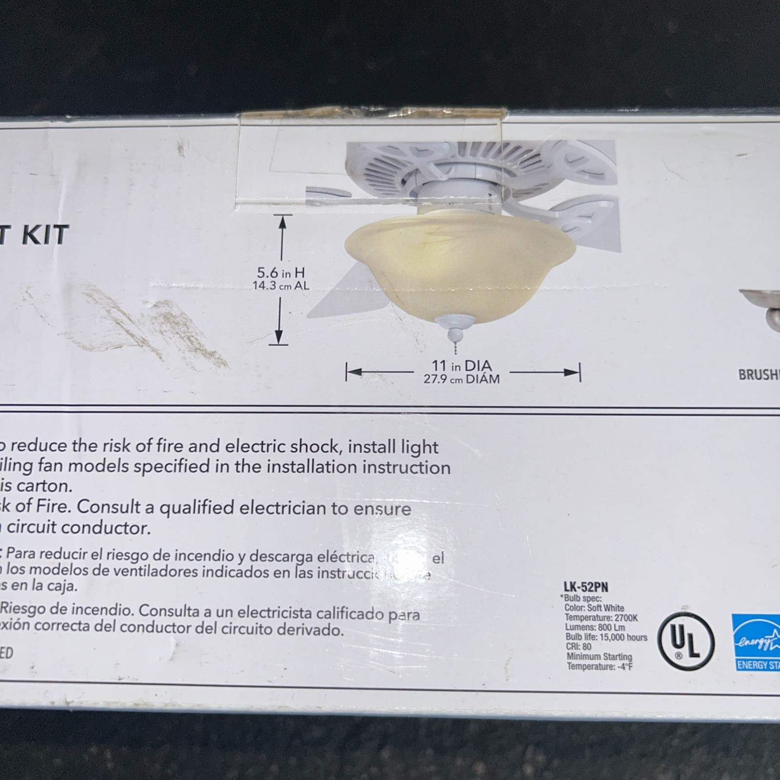 Hampton Bay Universal LED Ceiling Fan Light Kit Multiple Finials included gallery