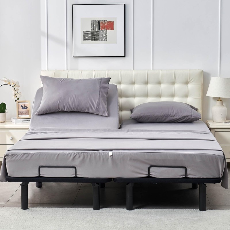 Kingnex 28-30 Split Top King Sheets Sets for Adjustable Bed 4 Pieces Include ... gallery