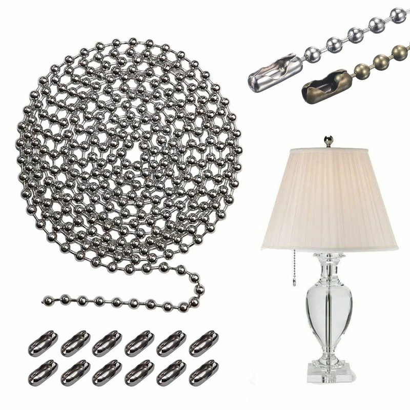 10FT Beaded Pull Chain Ceiling Fan Beaded Pull Chain Extension with Connector US gallery