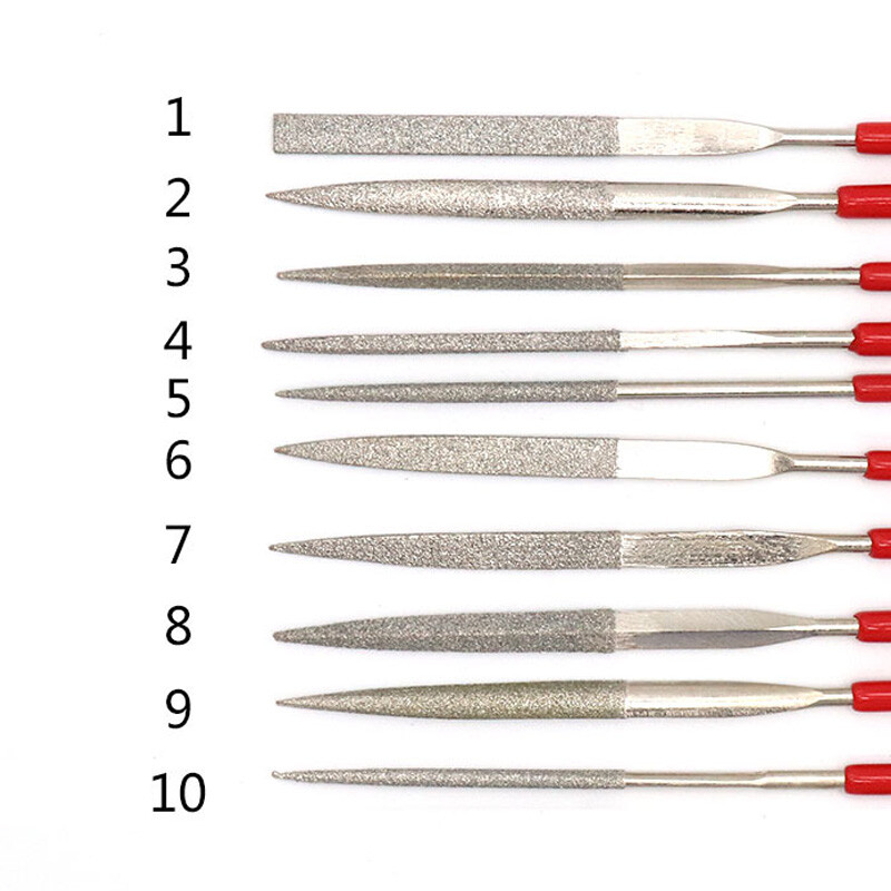 Mini Diamond Needle File Set 3mm x 140mm Carving Ceramics Tile Glass Jewellery gallery