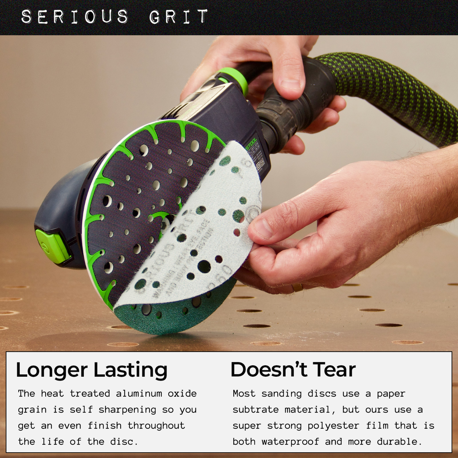 Festool-Compatible Sandpaper 6 Inch 49-Hole Hook Loop 40-2000 Grit Sanding Discs gallery