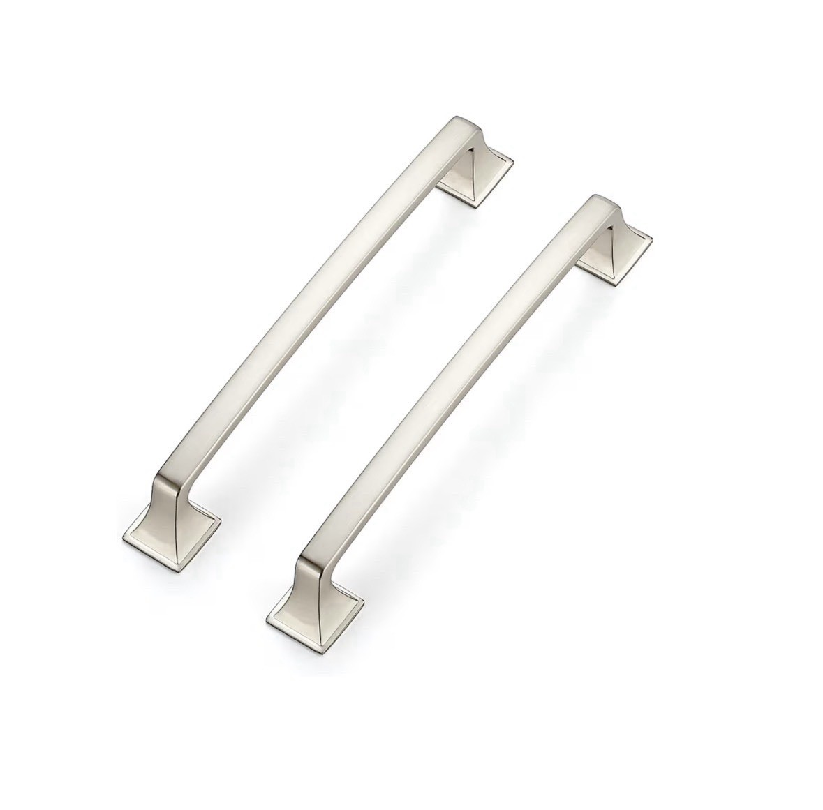 25 Pack Solid 6-1/4" Square Foot Cabinet Arch Pull Handles Brushed Nickel gallery