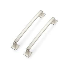 25 Pack Solid 6-1/4″ Square Foot Cabinet Arch Pull Handles Brushed Nickel