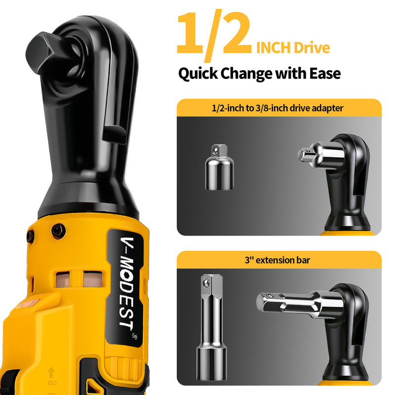 Compatible Dewalt 20V Max Brushless Cordless 1/2" & 3/8" Ratchet Wrench 95Ft-lbs gallery
