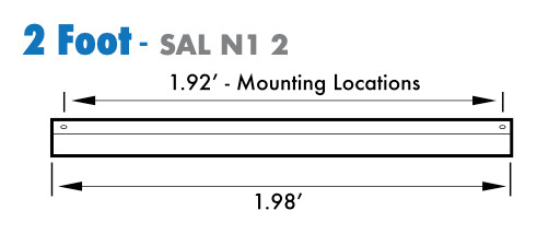 SLG 2ft 24in Modern Linear Architectural Light SEL 10/15/20W 30/35/40K BLK/WHT gallery