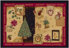4×6 Milliken Yuletide Nostalgic Bordered Christmas Area Rug – Approx 3’10″x5’4″