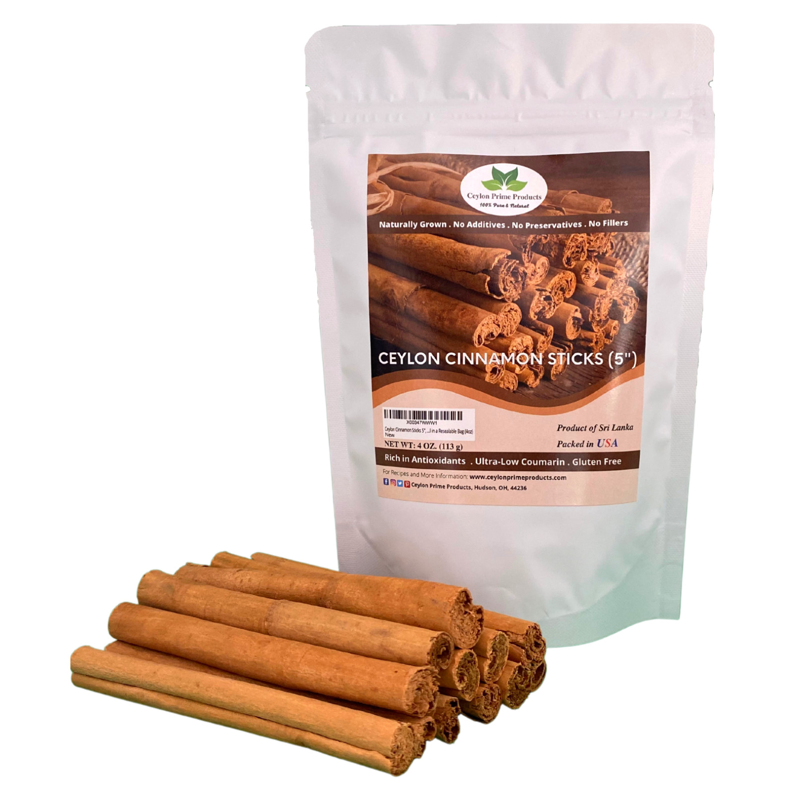 Ceylon Cinnamon Sticks 5", Premium Grade True Cinnamon from Sri Lanka gallery