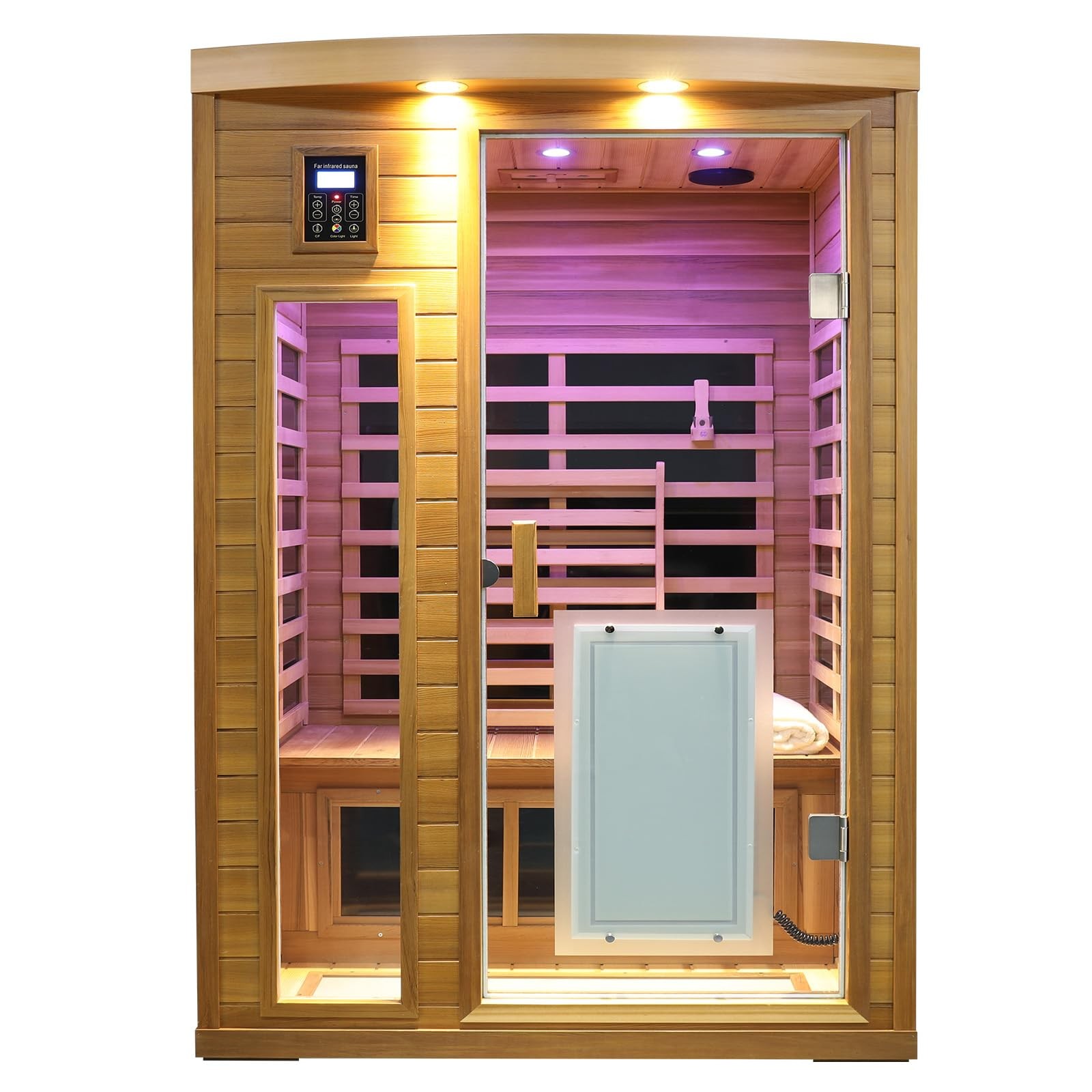 Red Cedar Far Infrared Sauna for 2 Person Low EMF Bluetooth Speaker 1750W gallery