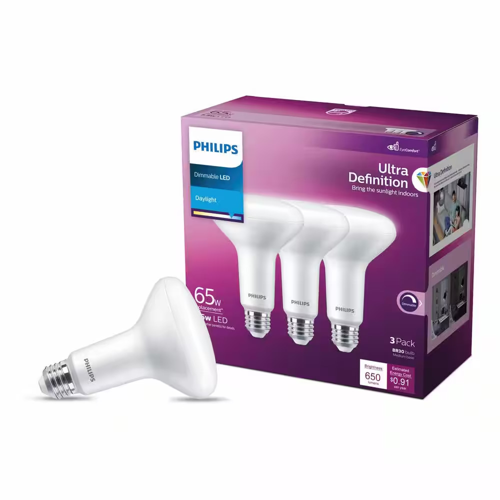 65-Watt Equivalent BR30 Ultra-Definition Dimmable E26 LED Light Bulb Daylight 50 gallery