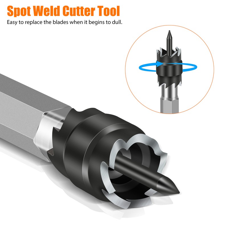 14Pcs 3/8" Double Sided Spot Weld Cutter Remover Drill Bit Welder Cut Rotary Kit gallery
