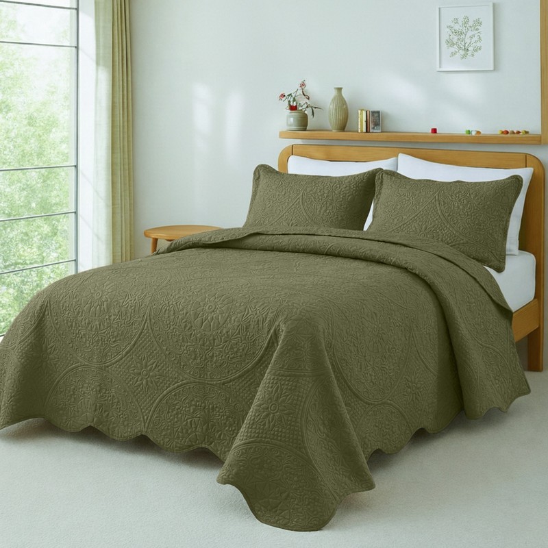 Quilt Coverlet Bedspread Bedding Set with Pillow Shams Full Queen King Bed Throw gallery