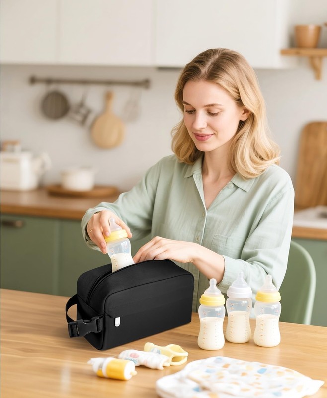 Insulated Lunch Box,Foldable, Compact Lunch Bag, Black,5-Can Capacity (3 Liters) gallery
