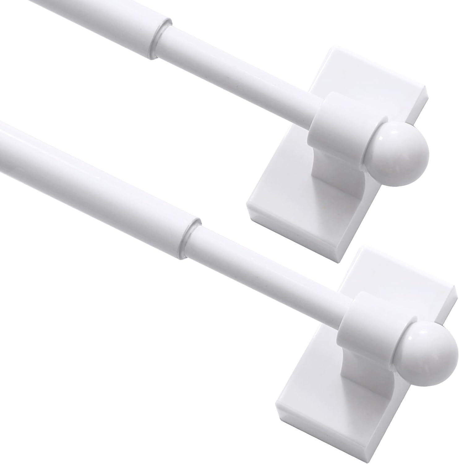2 Pack Magnetic Curtain Rods for Metal Doors with Adjustable Length,Extends from gallery