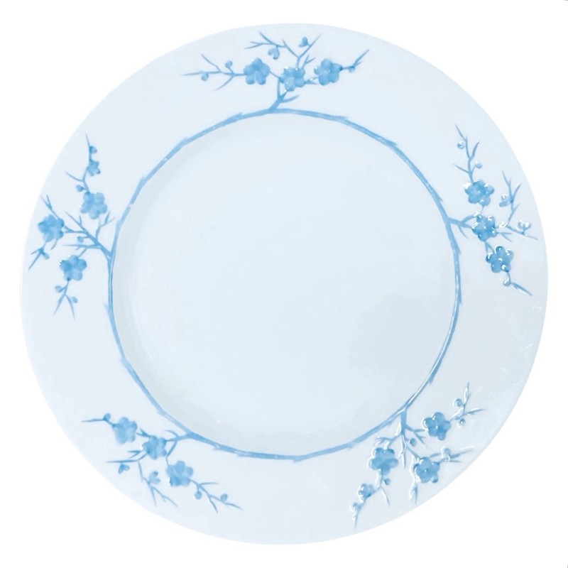 Spode Copeland GEISHA LIGHT BLUE Blanche de Chine Floral 7 7/8" Salad Plate MINT gallery