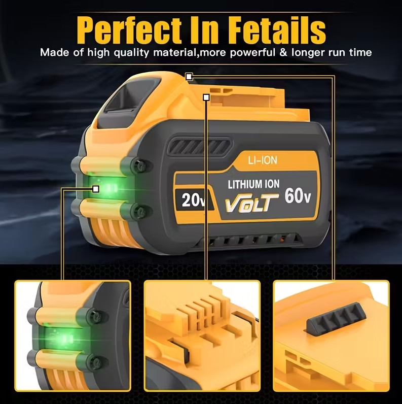 1Pack 12.0Ah DCB609-2 For DEWALT DCB615 20V/60V MAX Li-Ion Battery DCB609 gallery