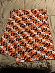 Throw Blanket Maryland Flag In Orange & Black Baltimore Orioles Colors 40 x 60in