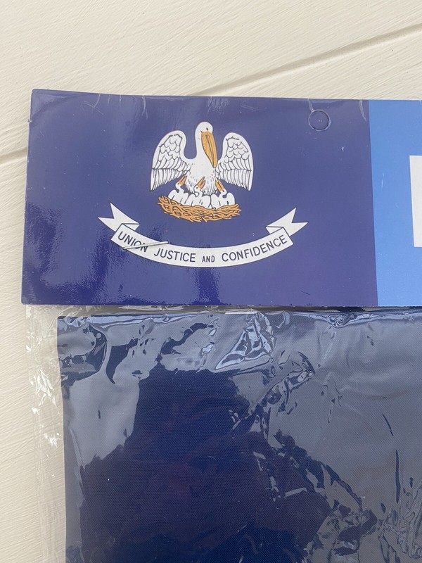 Louisiana State Flag 2’ X 3’ Super Polyester Canvas Header With Grommets NEW gallery