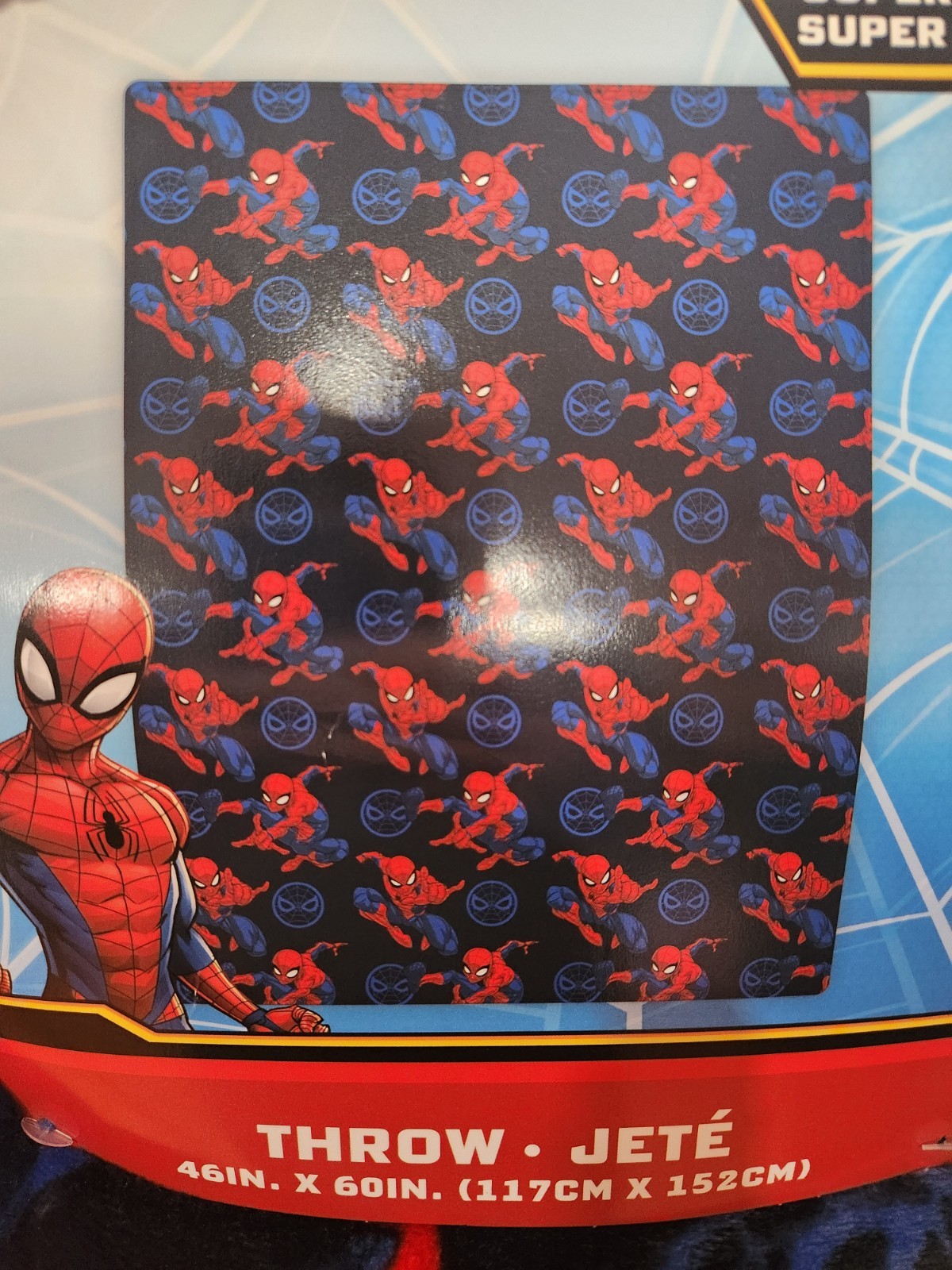 MARVEL SPIDER-MAN SUPER SOFT THROW JETE 40IN X60IN NWT 100% POLYESTER JAY FRANCO gallery
