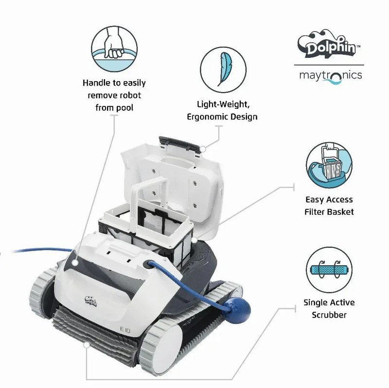 Dolphin E10 robotic pool cleaner demo model 99996133-USFDE gallery