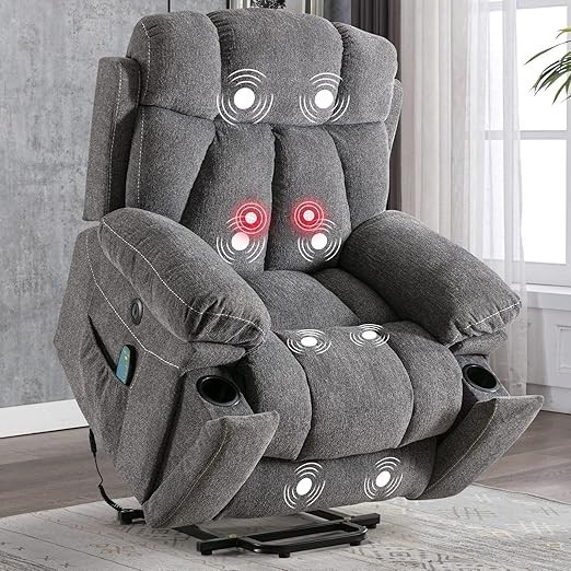 EBELLO Large Power Lift Recliner Chairs w/ Massage & Heat for Elderly Big People gallery
