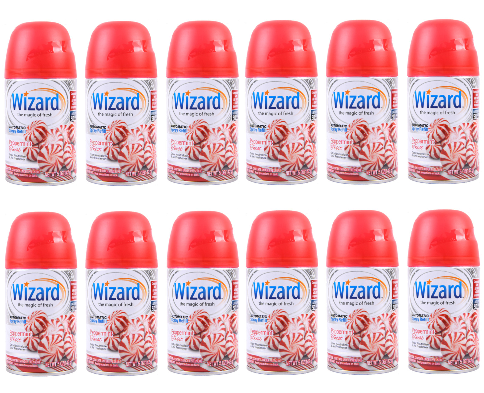 12 Wizard Automatic Spray Refills Peppermint Twist Scent Each 5 oz (See Note) gallery